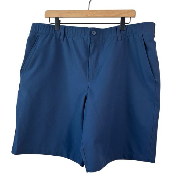 Under Armour UA Mens Shorts 40 Blue Performance Golf Grip Waist Tech Drive - Picture 1 of 10